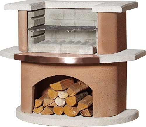 Buschbeck Grillbar Bologna, weiß/terrakotta, 65 x 110 x 93 cm