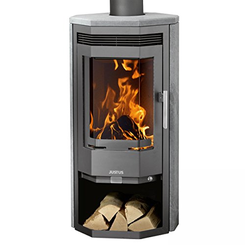 Justus 6530 22 Usedom 5D Kaminofen Stahl Gussgrau/Speckstein/A+