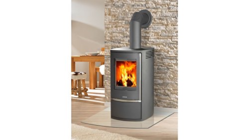 Justus Kaminofen Reno R schwarz Stahl