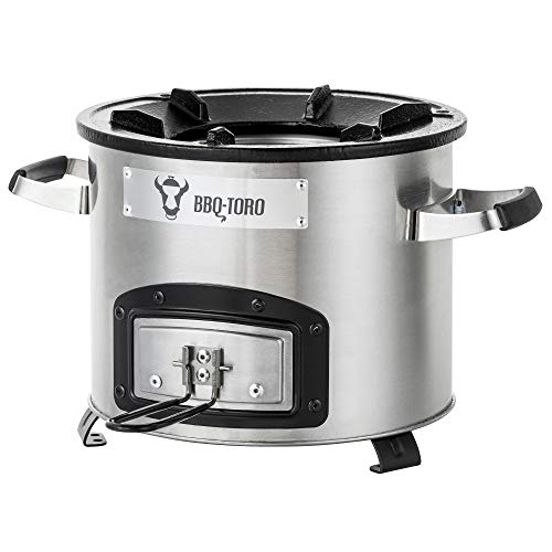 BBQ-Toro Raketenofen Rakete #1 | Edelstahl Rocket Stove für Dutch Oven, Grillpfannen und vieles mehr